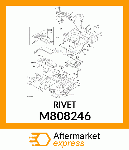 RIVET, 3.2X 6.4 M808246