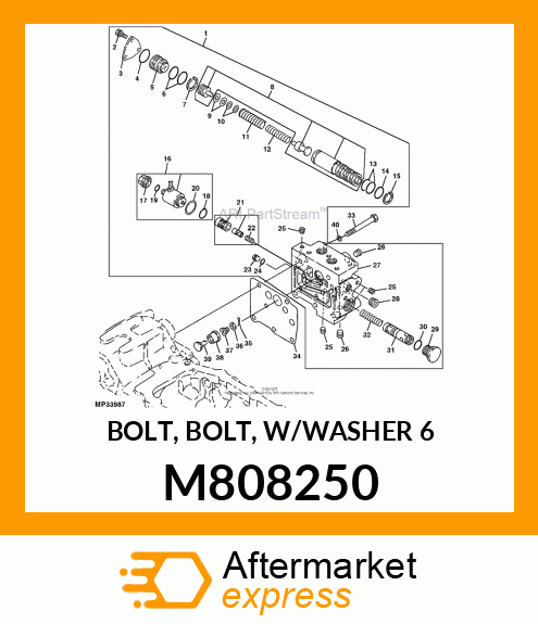 BOLT, BOLT, W/WASHER 6 M808250