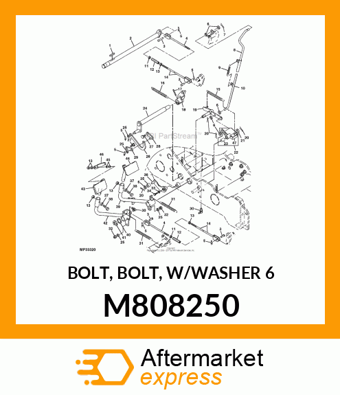 BOLT, BOLT, W/WASHER 6 M808250