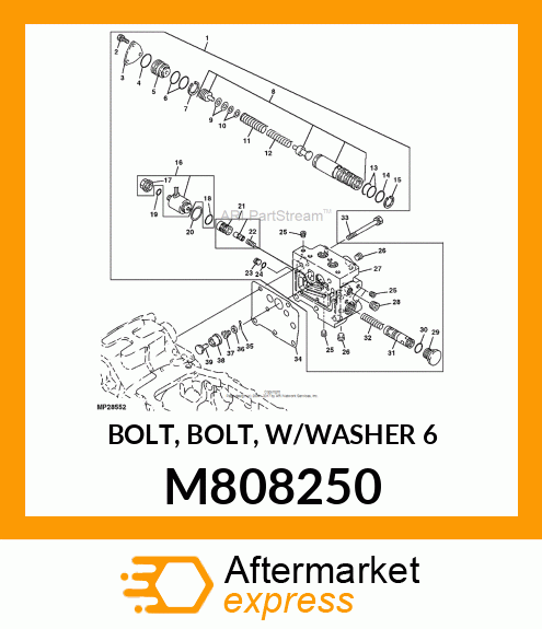 BOLT, BOLT, W/WASHER 6 M808250