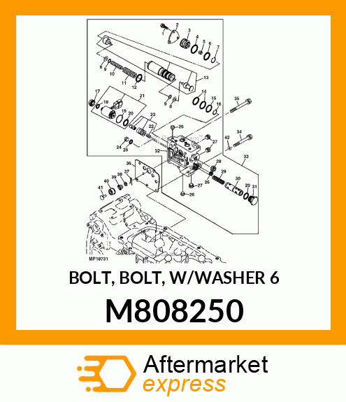 BOLT, BOLT, W/WASHER 6 M808250