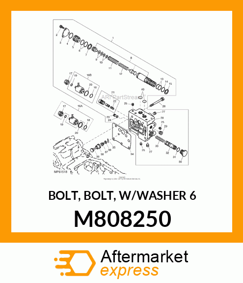 BOLT, BOLT, W/WASHER 6 M808250