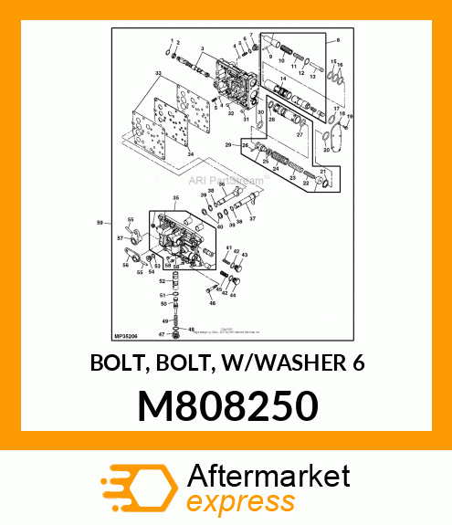 BOLT, BOLT, W/WASHER 6 M808250