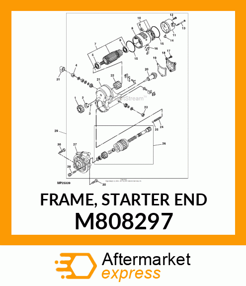 FRAME, STARTER END M808297