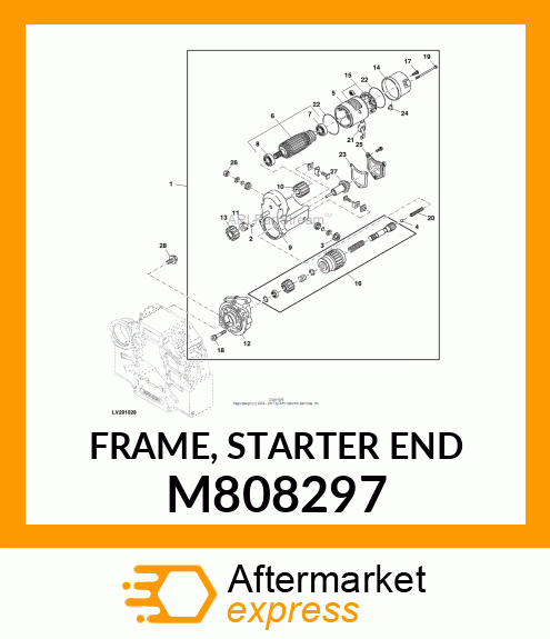 FRAME, STARTER END M808297