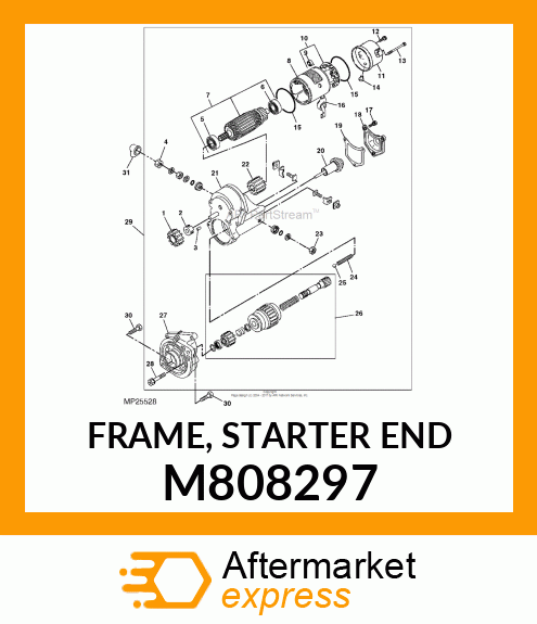 FRAME, STARTER END M808297