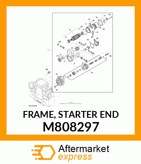 FRAME, STARTER END M808297