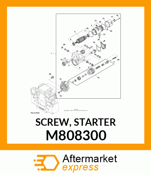 SCREW, STARTER M808300