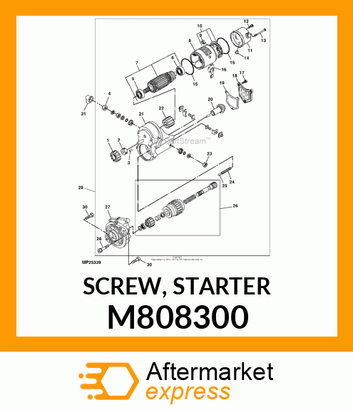 SCREW, STARTER M808300