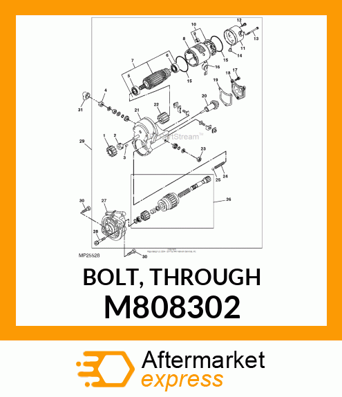 BOLT, THROUGH M808302