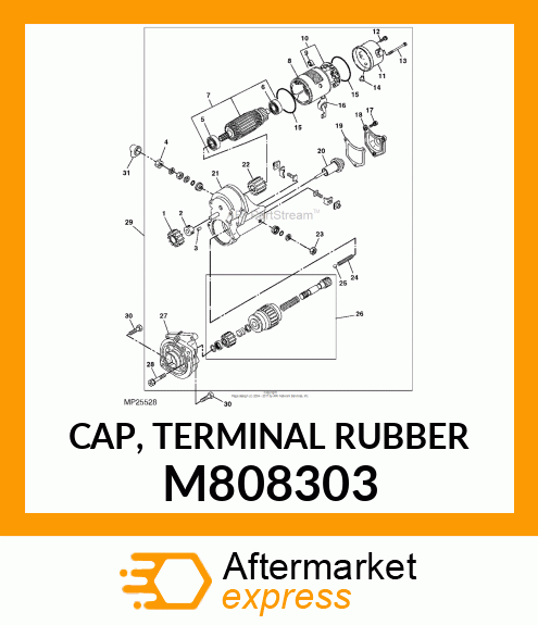 CAP, TERMINAL RUBBER M808303