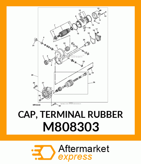 CAP, TERMINAL RUBBER M808303