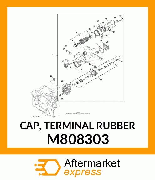 CAP, TERMINAL RUBBER M808303