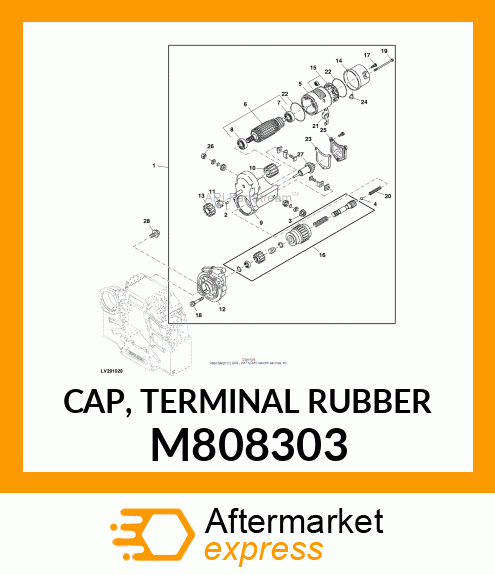 CAP, TERMINAL RUBBER M808303