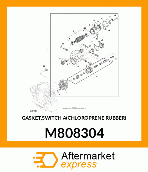 GASKET,SWITCH A(CHLOROPRENE RUBBER) M808304