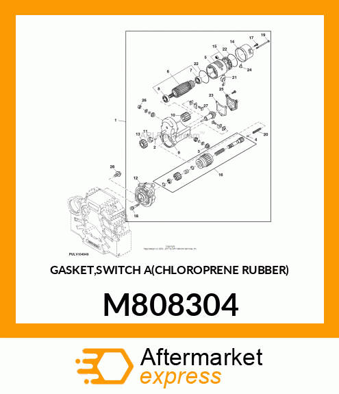 GASKET,SWITCH A(CHLOROPRENE RUBBER) M808304