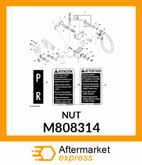 NUT, BULKHEAD M808314