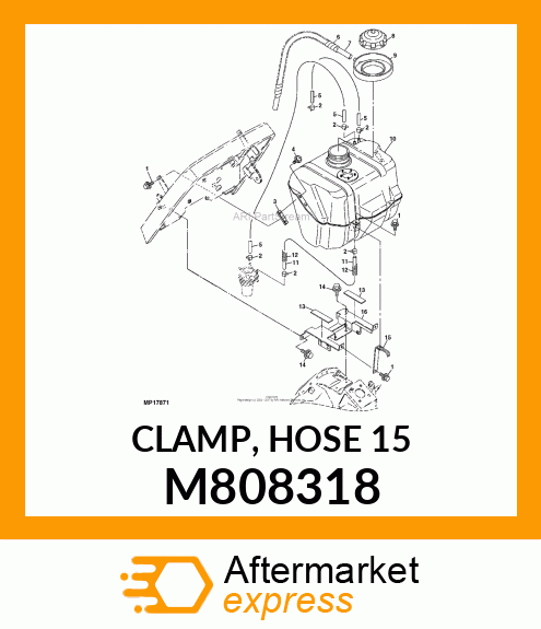 CLAMP, HOSE 15 M808318