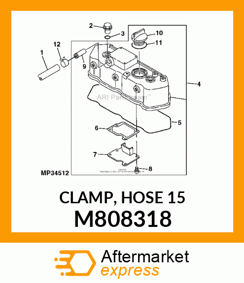 CLAMP, HOSE 15 M808318