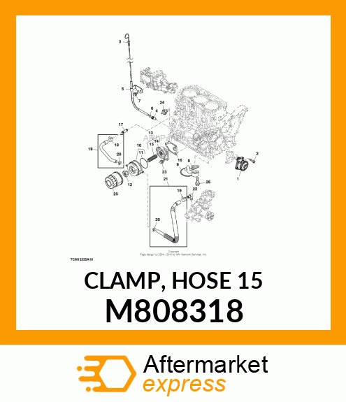 CLAMP, HOSE 15 M808318