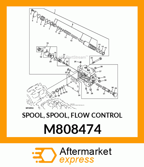 SPOOL, SPOOL, FLOW CONTROL M808474