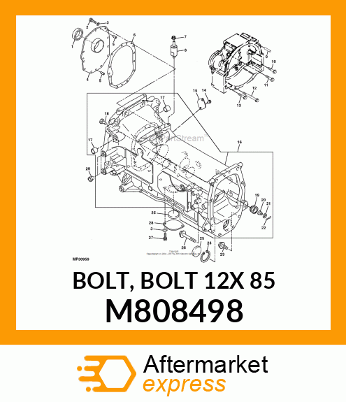 BOLT, BOLT 12X 85 M808498