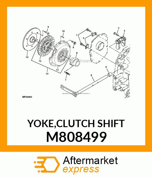 YOKE, YOKE,CLUTCH SHIFT M808499