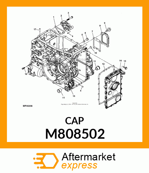 CAP, SEALING 17 M808502