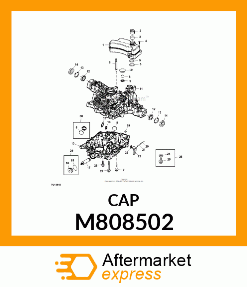 CAP, SEALING 17 M808502