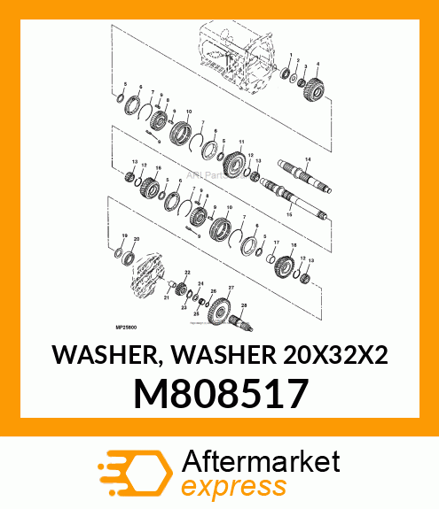 WASHER, WASHER 20X32X2 M808517