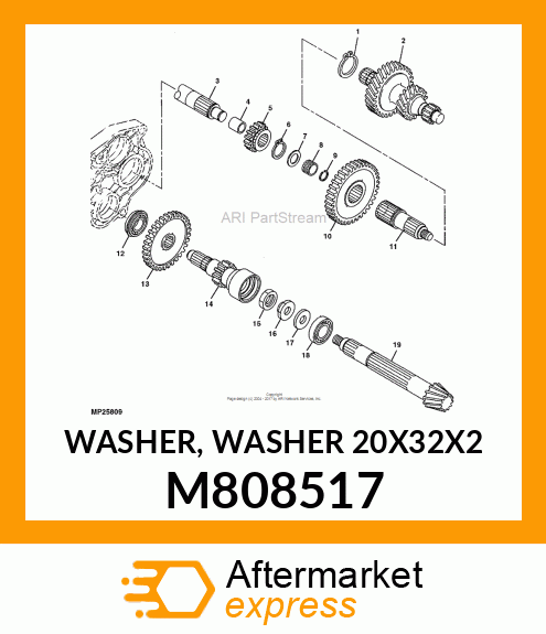 WASHER, WASHER 20X32X2 M808517