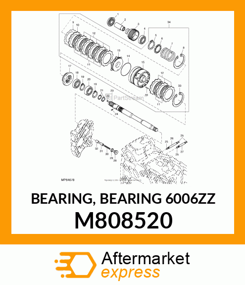 BEARING, BEARING 6006ZZ M808520