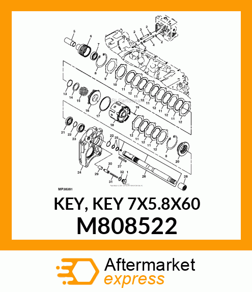 KEY, KEY 7X5.8X60 M808522