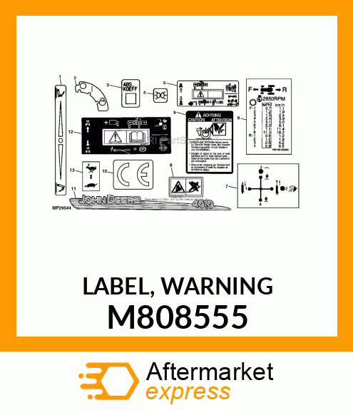 LABEL, WARNING M808555