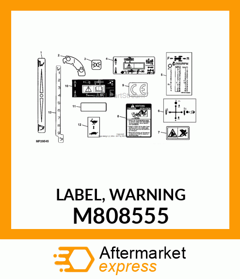 LABEL, WARNING M808555