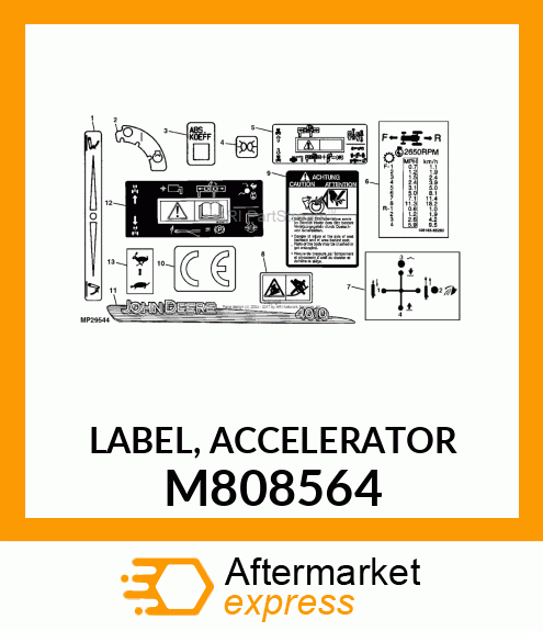 LABEL, ACCELERATOR M808564