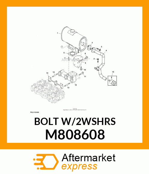 BOLT, W/WASHER 8 X 25 M808608