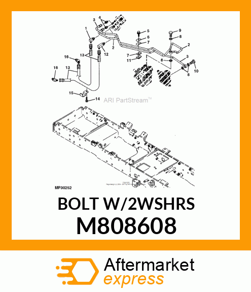 BOLT, W/WASHER 8 X 25 M808608