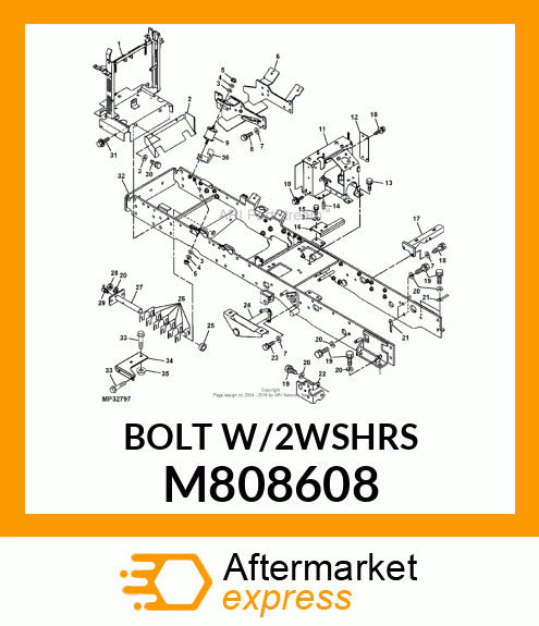 BOLT, W/WASHER 8 X 25 M808608