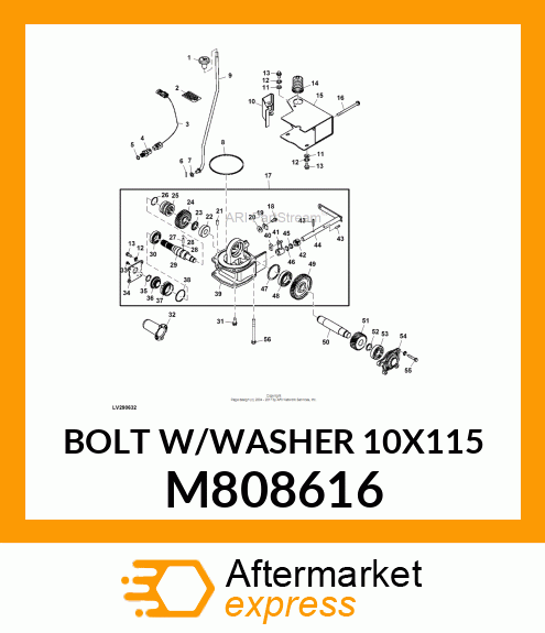 BOLT W/WASHER 10X115 M808616