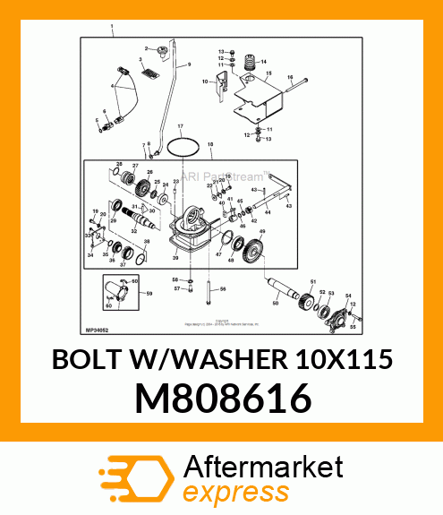 BOLT W/WASHER 10X115 M808616