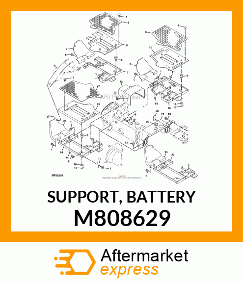 SUPPORT, BATTERY M808629