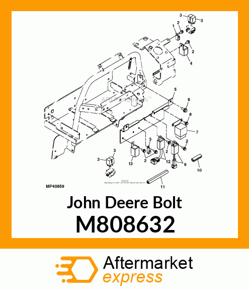 BOLT W/WASHER 6 X 12 M808632