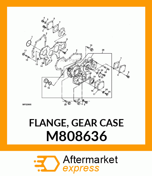 FLANGE, GEAR CASE M808636