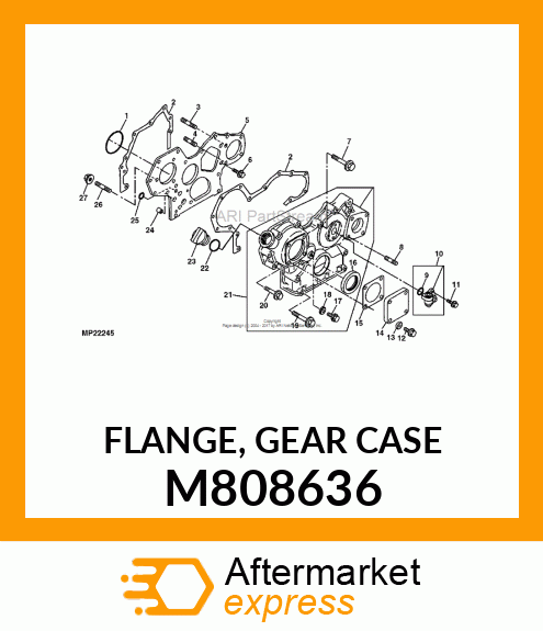 FLANGE, GEAR CASE M808636