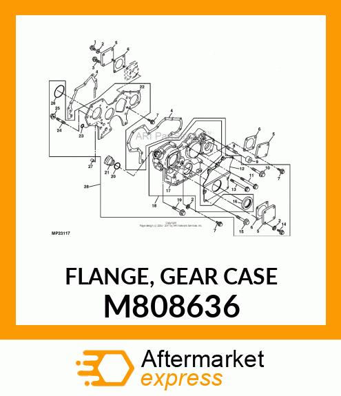 FLANGE, GEAR CASE M808636