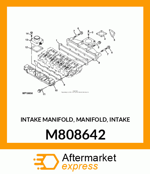 INTAKE MANIFOLD, MANIFOLD, INTAKE M808642