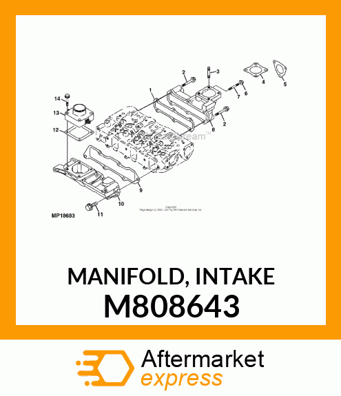 MANIFOLD, INTAKE M808643