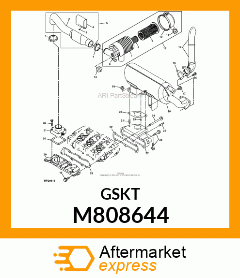 GASKET, EXHAUST MANIFOLD M808644