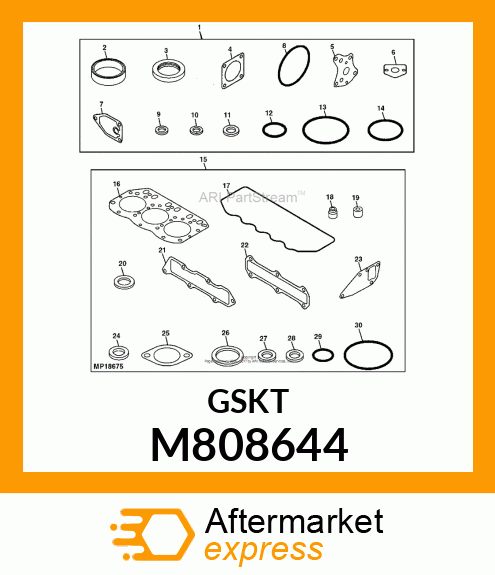 GASKET, EXHAUST MANIFOLD M808644